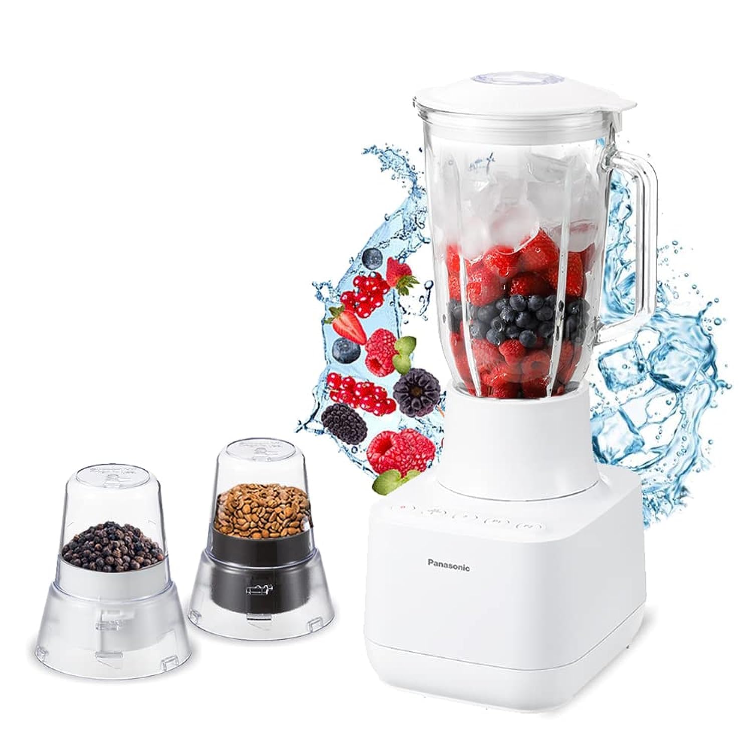 Panasonic Blender, 700W Ice Crushing, White, 1 Year Warranty خلاط من باناسونيك، مزود بخاصية تكسير الثلج، 700 واط، ابيض ضمان لمدة عام واحد Panasonic Blender, 700W Ice Crushing, White, 1 Year Warranty خلاط من باناسونيك، مزود بخاصية تكسير الثلج، 700 واط، ابيض ضمان لمدة عام واحد